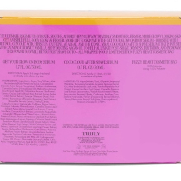 TRULY Coco Glow Body Serum Set with Purple Heart Design - Picture 3 of 4